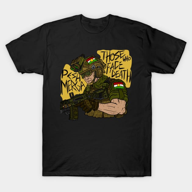 peshmerga free kurdistan pro kurdish art. Kurdistan T Shirt